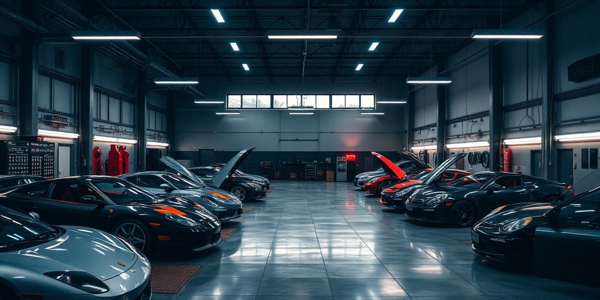 BME Motorsport workshop with exotic cars